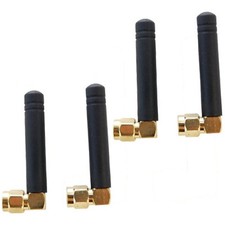4-Pack HQRP 433MHz GSM GPRS SMA Male Antenna for Two-way Radio / WiFi Router picture