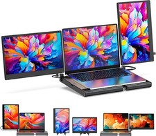 Laptop Screen Extender 14'' Triple Portable Monitor-360° Rotation F3 Laptop Moni picture