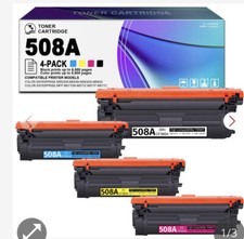 CF360A CF361A CF362A CF363A 508A Toner Cartridges Set of 3  missing blue ￼ picture