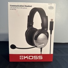 NIB Koss SB-45 Over Ear Headset for Gaming Communication USB Plug Flexible Boom picture