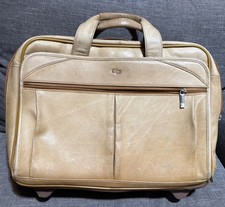 Solo Walker Leather Rolling Laptop Bag, Tan picture