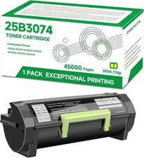 *NEW 25B3074 1 Pack Black Toner Cartridge Compatible Lexmark M5255 M5270 Printer picture