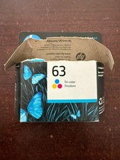 Genuine HP 63 Tri-Color Ink Cartridge Genuine New Open Bx Sealed Bag Exp 09/2026 picture