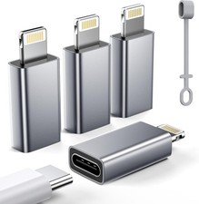 YFMaiQi MFi Certified USB C to Lightning Adapter 4 Pack,27W Fast Iron Gray picture