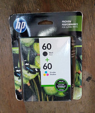 HP 60 Genuine Original Black + Tri-Color Inkjet Ink Cartridge Combo Pack picture