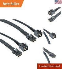 2 Pack 12G Internal Mini SAS HD SFF-8643 to SFF-8087 Cable, 0.8m, 36 Pin, wit... picture