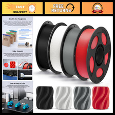 High Toughness 3D Printer Filament 1.75mm, PLA Plus Bundle, 4 Pack, Accurate, Bl picture
