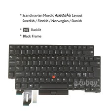 Nordic Keyboard for Lenovo Thinkpad T14 Gen 1 / Gen 2, P14s Gen1 / Gen2, Backlit picture