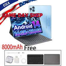 10.1 inch Tablet RAM 16GB RAM +256GB ROM,Portable PC Laptop Dual Camera 8000mAh picture