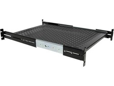 StarTech.com Server Rack Shelf, 19in Adjustable Depth, Vented Sliding, 2U, Black picture