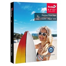 50 PCS Premium Luster Photo Paper 8.5x11 Inch Inkjet Printer Soft Gloss 66lb picture