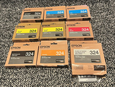 Lot of 9 Epson 324 Ink T3241 T3242 T3244 T3247 T3248 T3249 T3240 Date 2020 2024 picture