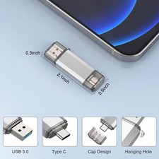 Kootion High Speed USB 3.0 Dual Type-C OTG Flash Drive 32GB 64GB 128GB 1/10x Lot picture