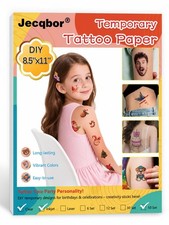 Printable Temporary Tattoo Paper for Inkjet Printers, 50 Sets 8.5