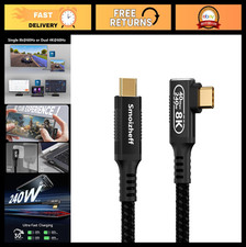 Thunderbolt 4 USB-C Cable 1.65ft 90-Degree Right Angle 40Gbps Data 240W PD 8K Vi picture