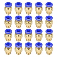20 Pcs Push to Connect PC6-M10 Pneumatic Fittings for 4x6mm Tube, Blue picture