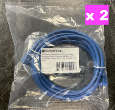 Monoprice RJ45 CAT-6 Patch Cable 10 feet 5902 💚❤️💚❤️ 2 QTY 💚❤️💚❤️ NEW picture