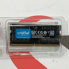 Crucial 32GB (1x32GB) DDR5-4800 SODIMM Laptop Memory Module RAM CT32G48C40S5 picture