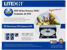 Lite-On 20X Internal DVD Writer Super AllWrite SATA Drive Untested As Is picture