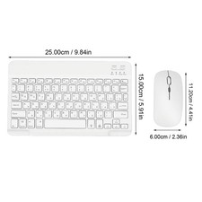 White 10in Russian Keyboard Bluetooth Keyboard Wireless Keyboard RGB Backlit AP9 picture