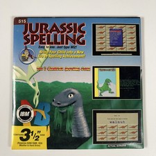 Vintage 1993 Jurassic Spelling PC Software IBM 3.5-Inch Disk Wiz picture