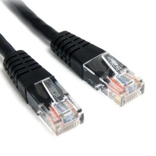 StarTech.com 50 ft Cat5e Black Molded RJ45 UTP Cat 5e Patch Cable - 50ft Patch picture