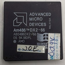 AMD 486 DX2 66 MHz CPU Am486 DE2-66V8TGC Very Rare Vintage Processor Collectible picture