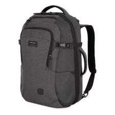 SwissGear Hybrid Travel Laptop Backpack Heather Grey Split Case Airflow 22.5