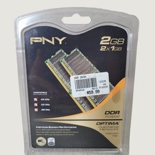 PNY Optima 2GB 2x1GB DDR PC3200 400MHz Desktop RAM Memory Kit MD2048KD1-400 NEW picture