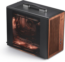 WD200(2025) Portable Micro-Atx PC Case with Handle, 1 ARGB PWM Fans, with Walnut picture