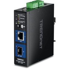 TRENDnet Industrial 10G SFP+ Media Converter, Black picture