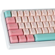 163 Keys Pink Jelly Translucent PBT Double Shot Jade Keycaps Cherry Profile picture
