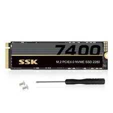 SSK M.2 NVMe SSD 2TB, PCIe Gen 4.0 x4 2280 Card Up to 2 TB, Black picture