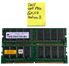 Dell Optiplex Memory Micron 128MB 100MHz PC100-222-620 322Hyundai SDRAM DIMM Lot picture