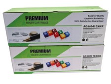 2X NEW AC-H0410XKR BLK TONER CARTRIDGE REPLACEMENT FOR CE410X CC530A CF380X 118K picture