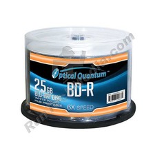 50 OQ 6x 25GB Blu-ray BD-R White Inkjet Printable Blank Discs OQBDR06WIP-H-50 picture