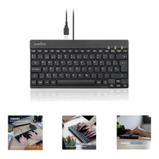 PERIBOARD-426ES Mini Teclado con Cable USB - Negro - QWERTY Español,Black picture