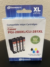 Dataproducts Black/C/M/Y  XL Ink Cartridges - for Canon PGI-280XL/CLI-281XL—NEW picture