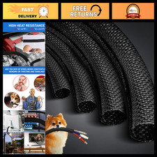 Pet-Proof Cord Protectors - Heavy Duty No Chew Cable Management Sleeve 25ft 1/4 picture