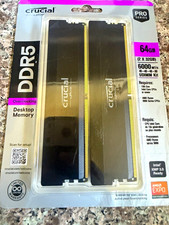 Crucial Pro 64GB (2x32GB) DDR5-6000 UDIMM Desktop Memory Kit CP2K32G60C40U5B picture