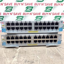 Lot of 2- HP Aruba J9986A 24 Port 10/100/1000BASE PoE+ MACsec v3 zl2 Module USED picture