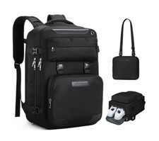 BRAND NEW • MAELSTROM black TRAVEL BACKPACK men women FITS 17
