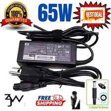 HP 65W A/C Adapter - 677774-001 693711-001 756413-001 Genuine Original Large Tip picture