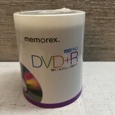 Memorex DVD-R Digital Media 16X 4.7GB 120Min 100 Pack Factory NEW SEALED picture