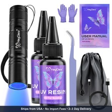 60g UV Resin Kit with Light -Fast Curing, Bonding in Seconds UV Glue Adhesive wi picture