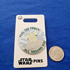 2023 Disney Parks Star Wars Mandalorian Grogu Feel the Force all Around you Pin picture