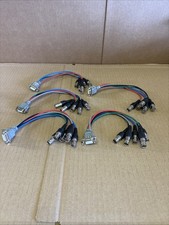 NEW TTL: LOT OF 5 15-pin HD Male to BNC Female Mini High Resolution. picture