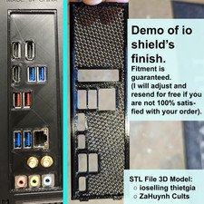 Custom Made IO Shield (Ventilated, Embossed, Perforrated), 3D Printed, Backplate picture