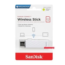 SanDisk CONNECT Wireless Stick 200GB Wifi USB Drive SDWS4-200G picture