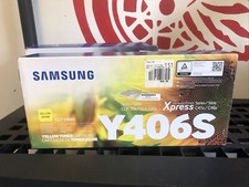 New OEM Sealed Genuine Samsung CLT-Y406S Yellow Toner Print Cartridge picture